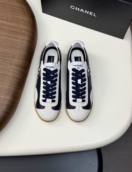 Chanel Genuine Leather Casual Comfort Sneakers