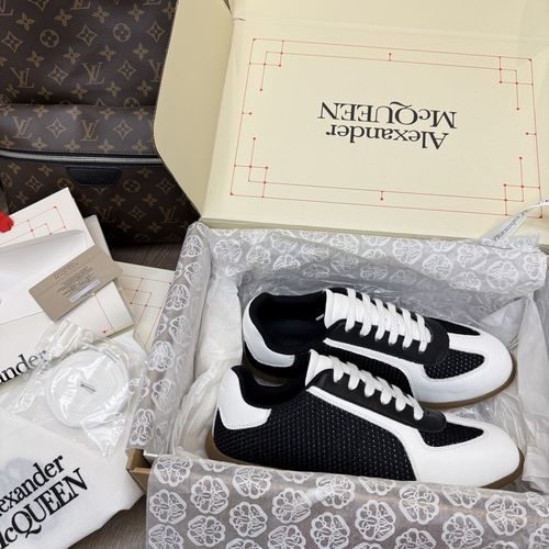 McQueen Suede Satin Retro Training Shoes