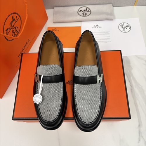 Hermes Milton Leather Loafers Premium Leather Shoes