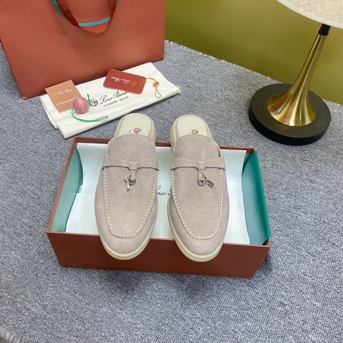 Loro Piana LP Suede Mules With Non-slip Rubber Sole