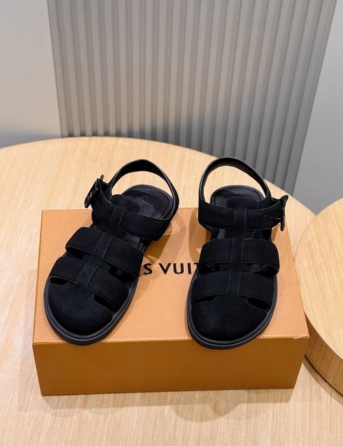Louis Vuitton LV Leather Sandals, Soft Upper, Lightweight Outsole