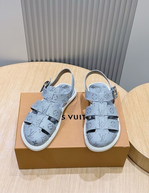 Louis Vuitton LV Leather Sandals, Soft Upper, Lightweight Outsole