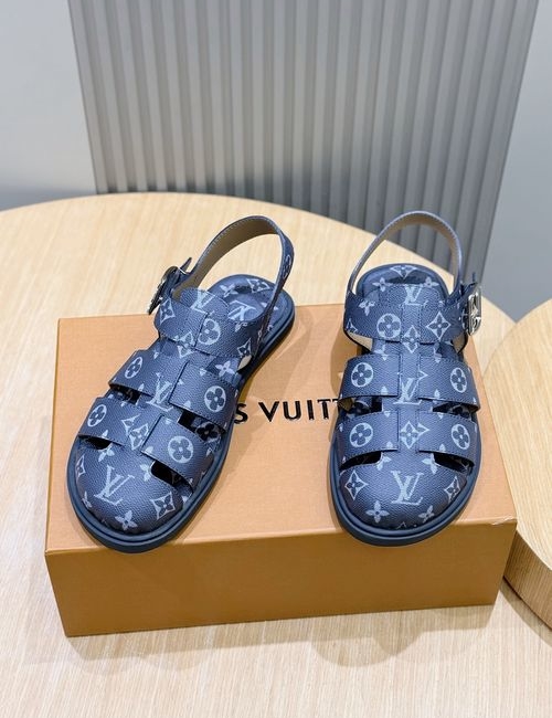 Louis Vuitton LV Leather Sandals, Soft Upper, Lightweight Outsole