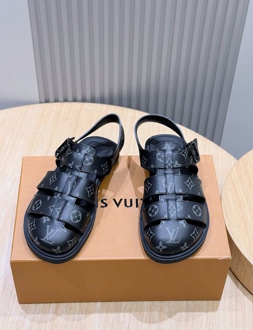 Louis Vuitton LV Leather Sandals, Soft Upper, Lightweight Outsole