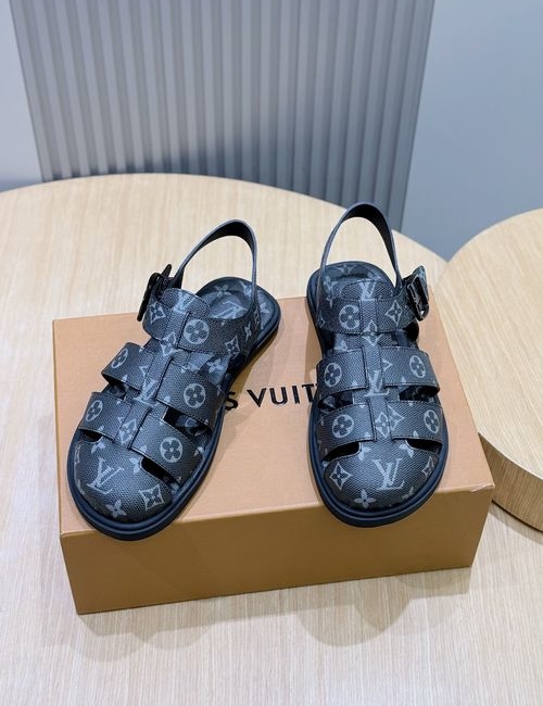 Louis Vuitton LV Leather Sandals, Soft Upper, Lightweight Outsole
