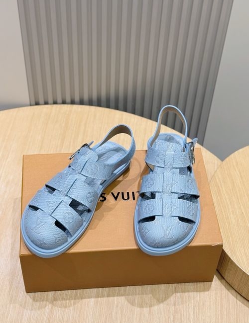 Louis Vuitton LV Leather Sandals, Soft Upper, Lightweight Outsole