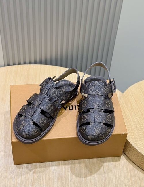 Louis Vuitton LV Leather Sandals, Soft Upper, Lightweight Outsole