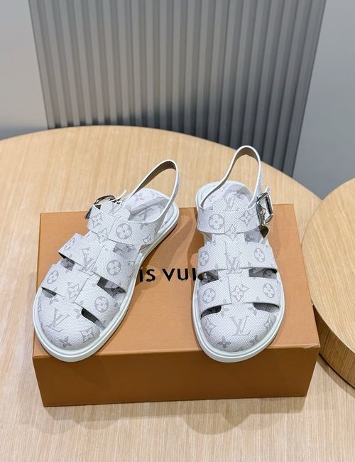 Louis Vuitton LV Leather Sandals, Soft Upper, Lightweight Outsole