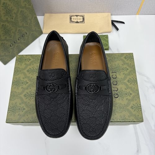Gucci Horsebit Decor Cowhide Driving Shoes