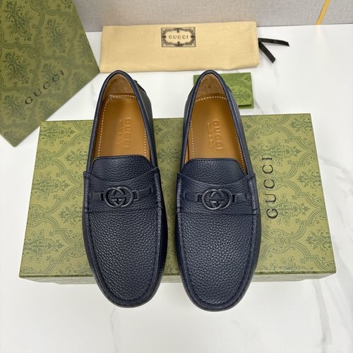 Gucci Horsebit Decor Cowhide Driving Shoes