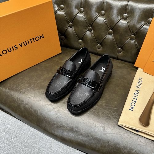 Louis Vuitton LV Black Clear Drip Gel Leather Shoes