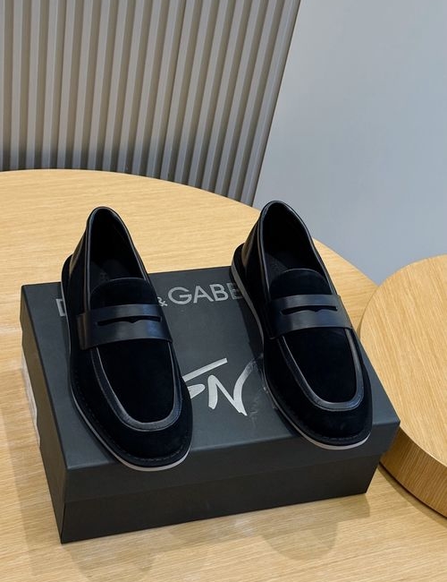 Dolce & Gabbana DG New Florio Suede Moccasins DG Logo