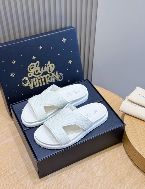 Louis Vuitton LV Oasis Suede Leather Slides