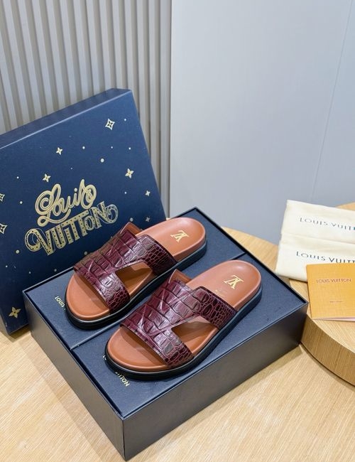 Louis Vuitton LV Oasis Suede Leather Slides