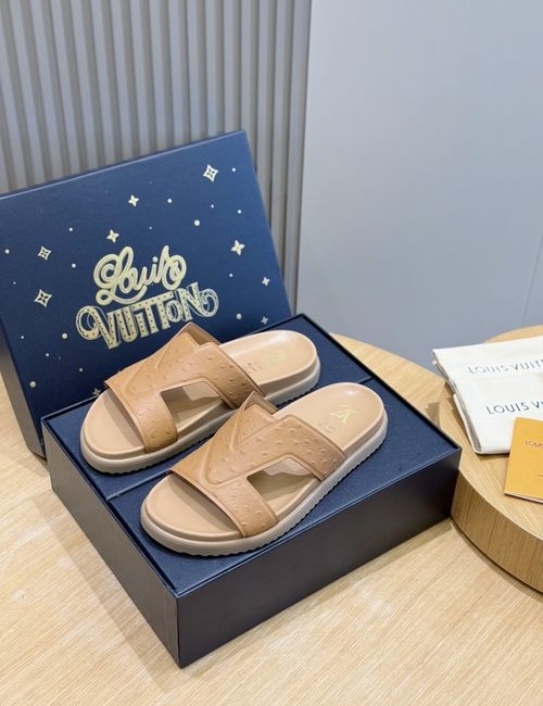 Louis Vuitton LV Oasis Suede Leather Slides