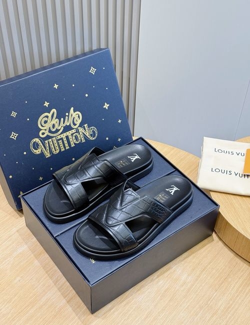Louis Vuitton LV Oasis Suede Leather Slides
