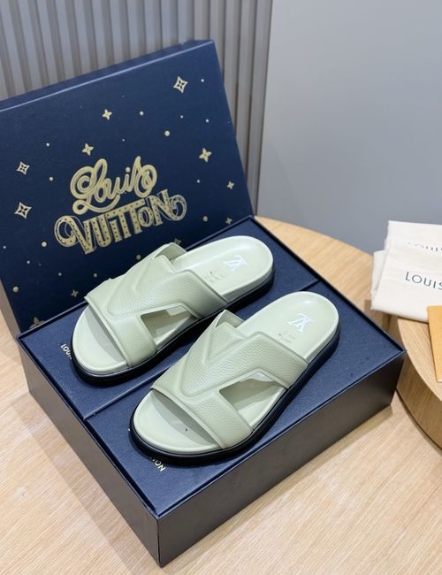 Louis Vuitton LV Oasis Suede Leather Slides