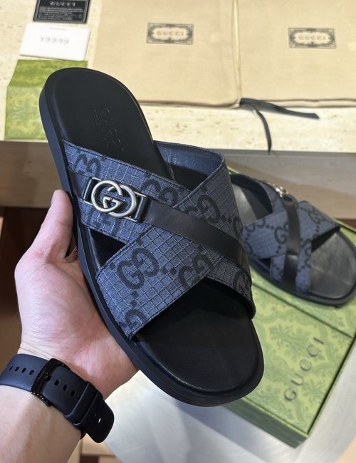 Gucci Crossover Sandals With Double G Hardware