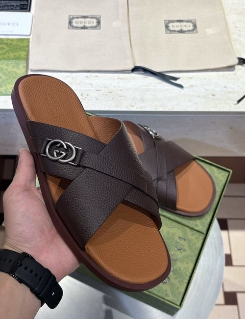 Gucci Crossover Sandals With Double G Hardware