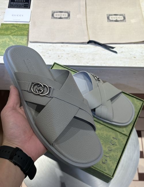 Gucci Crossover Sandals With Double G Hardware