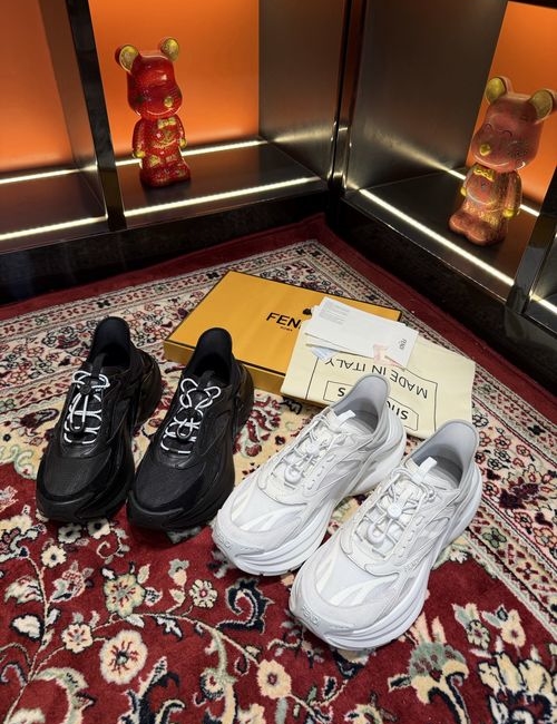 Fendi Flow Casual Sneakers With Zip Closure
