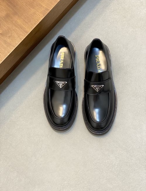 Prada Cow Leather Upper Derby Shoes