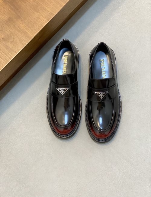 Prada Cow Leather Upper Derby Shoes