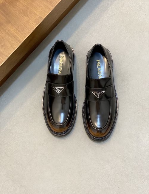 Prada Cow Leather Upper Derby Shoes