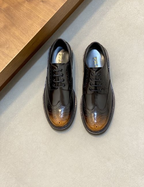 Prada Cow Leather Upper Derby Shoes