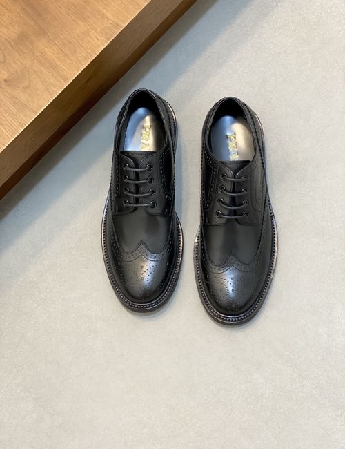 Prada Cow Leather Upper Derby Shoes