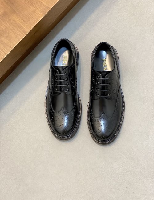 Prada Cow Leather Upper Derby Shoes