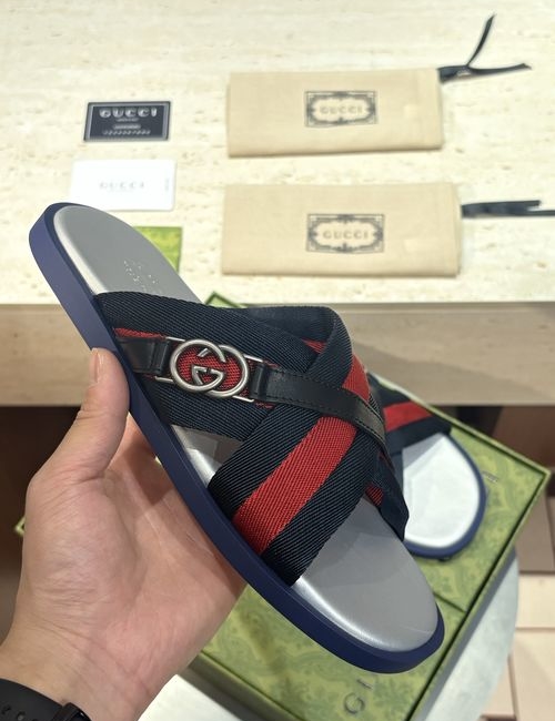Gucci Crossover Sandals With Double G Hardware