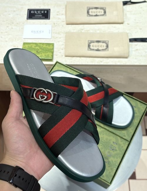 Gucci Crossover Sandals With Double G Hardware