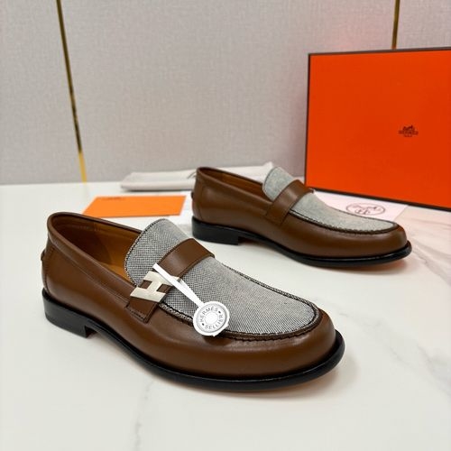 Hermes Milton Loafer Shoes Leather Upper Sole