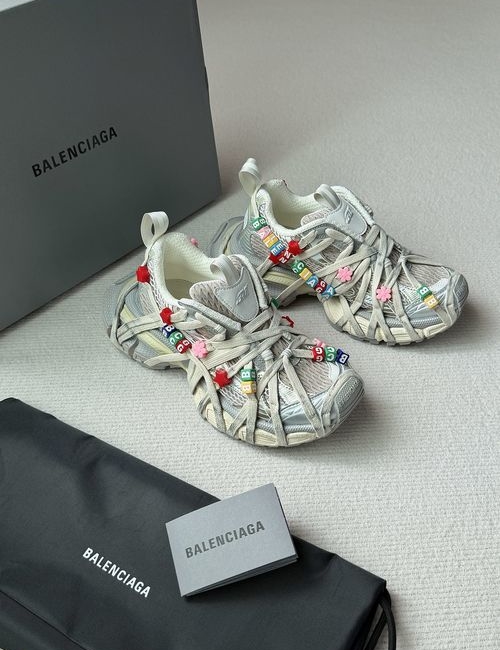 Balenciaga Distressed Lace-up Chunky Sneakers