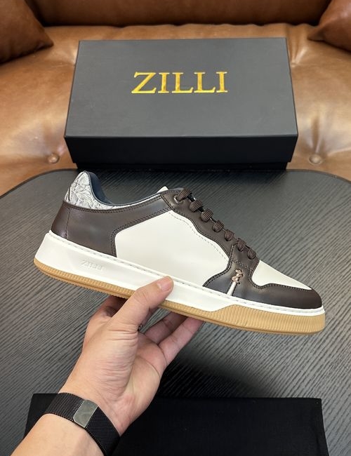 Zilli Grained Calfskin Handmade Casual Shoes
