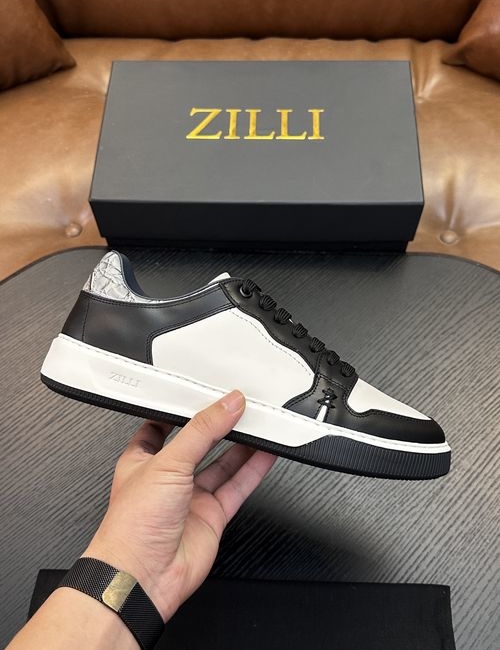 Zilli Grained Calfskin Handmade Casual Shoes