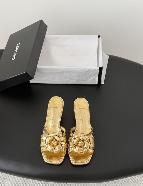 Chanel Camellia Thong Sandals