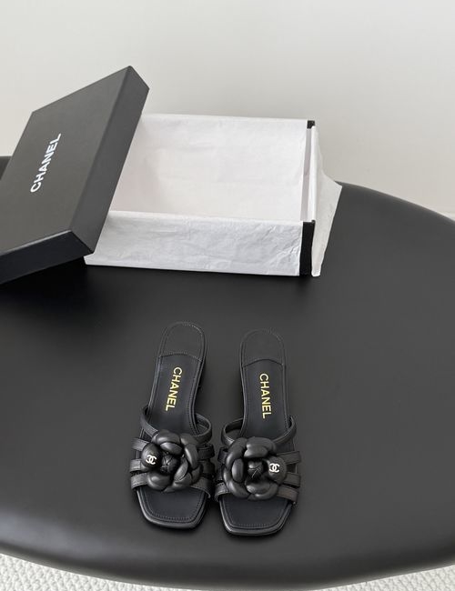 Chanel Camellia Thong Sandals