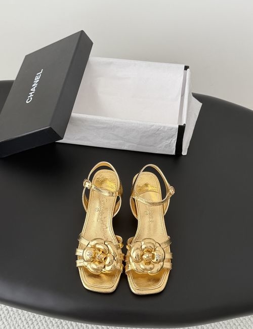 Chanel Camellia Thong Sandals