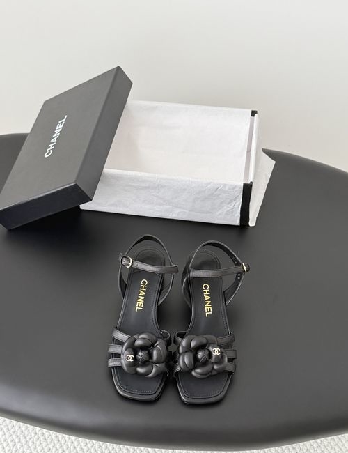 Chanel Camellia Thong Sandals