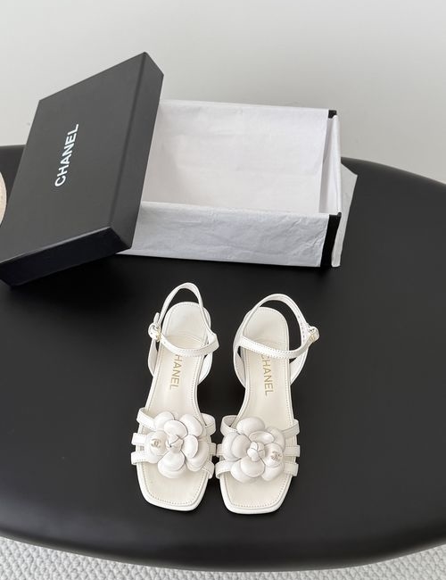 Chanel Camellia Thong Sandals