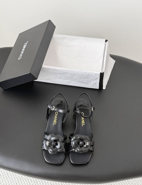 Chanel Camellia Thong Sandals