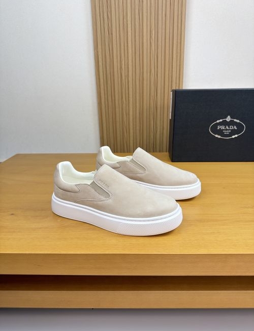 Prada Suede Leather Slip-on Casual Sneakers