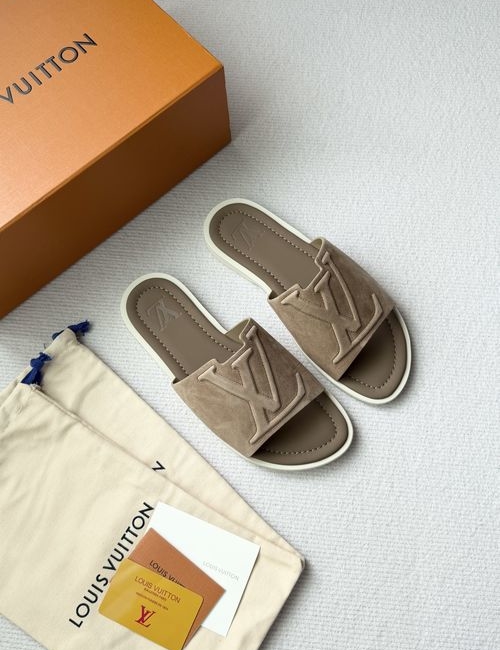 Louis Vuitton LV Portofino Slide Sandals With Embossed Logo