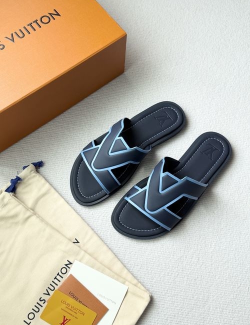 Louis Vuitton LV Portofino Slide Sandals With Embossed Logo