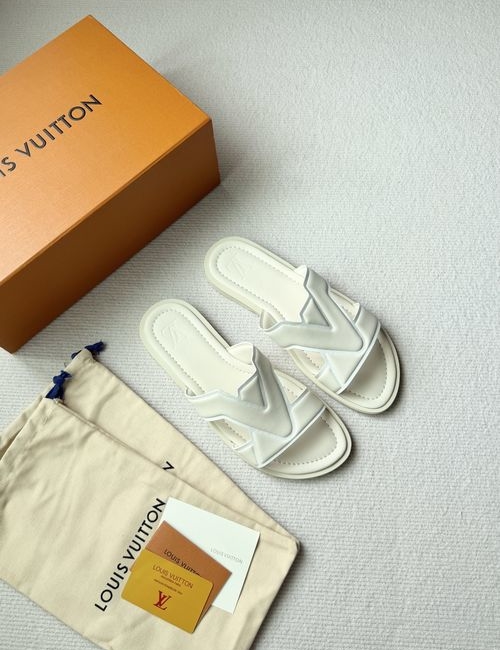 Louis Vuitton LV Portofino Slide Sandals With Embossed Logo