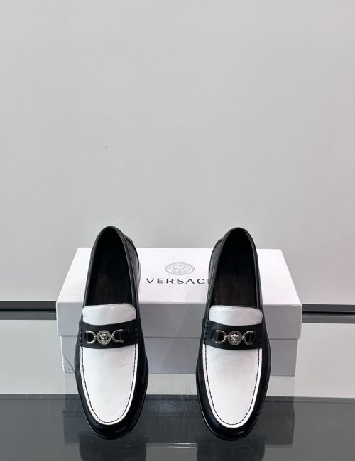 Versace Classic Business Leather Shoes With Cowhide Upper