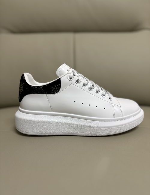 McQueen Premium Leather Couple Sneakers With Extra Laces