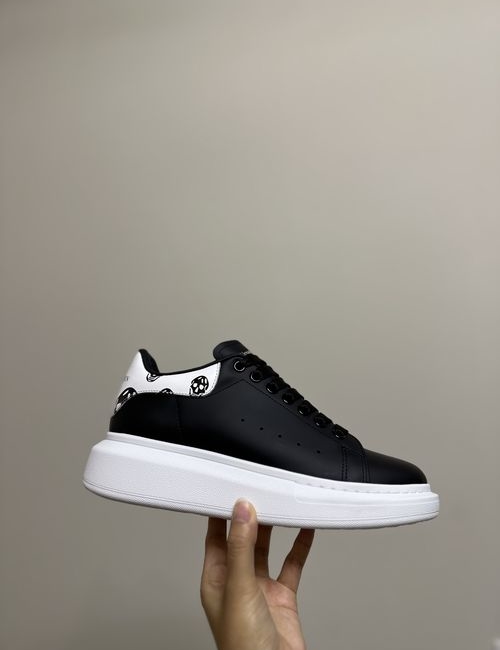 McQueen New Premium Leather Couple Sneakers With Laces